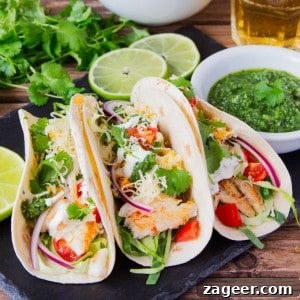 Morro Bay's Fresh Catch Tacos 5 Morro Bay Fish Tacos ready to serve, showing all toppings and sauces