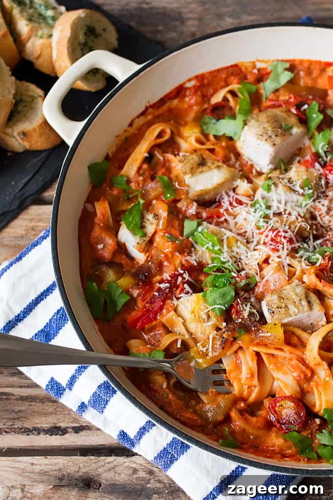 Chargrilled Vegetable and Roast Chicken Tagliatelle 4 Enjoy guilt-free indulgence with our Tagliatelle with Scorched Veg and Roast Chicken. This recipe maximizes flavor while keeping calories low, perfect for a balanced diet and satisfying your cravings. Delicious and easy to make!