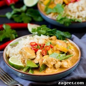 Lighter Red Thai Chicken Curry