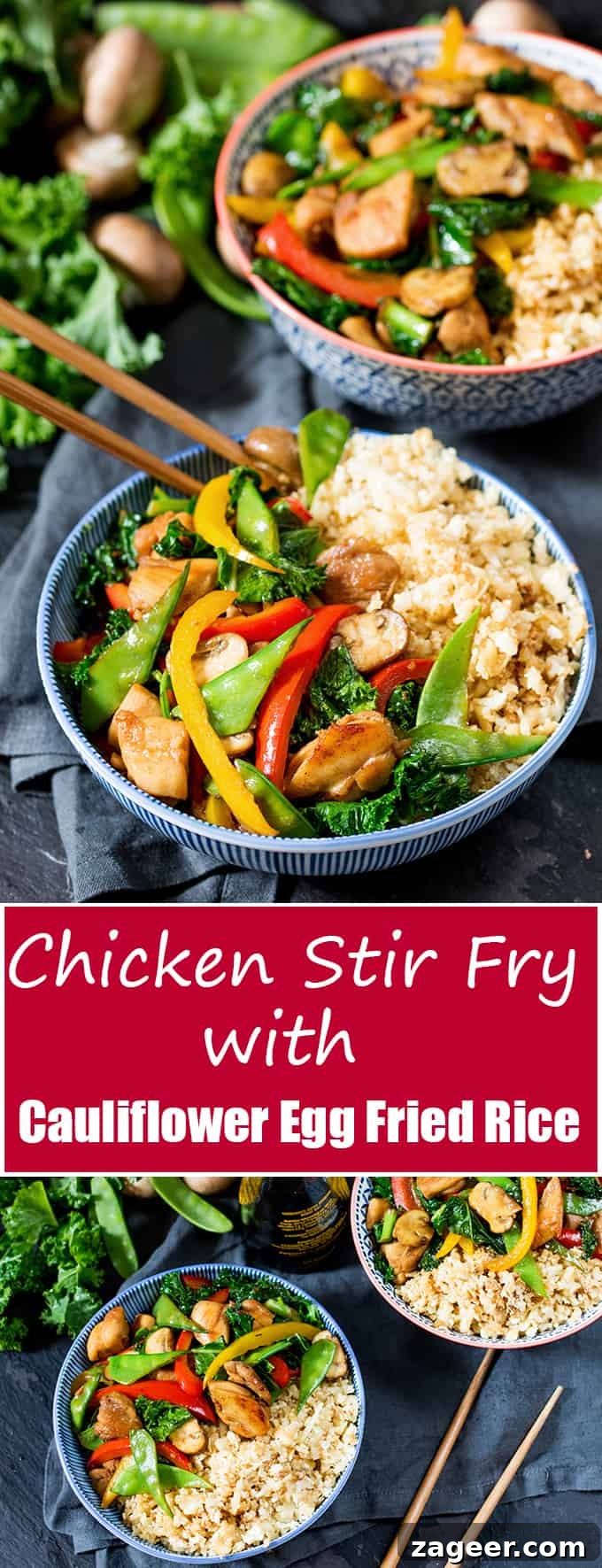 Sticky Honey-Garlic Chicken Stir-Fry with Cauli Egg Fried Rice 6 A close-up shot of the cooked Honey and Garlic Chicken Stir Fry in a wok