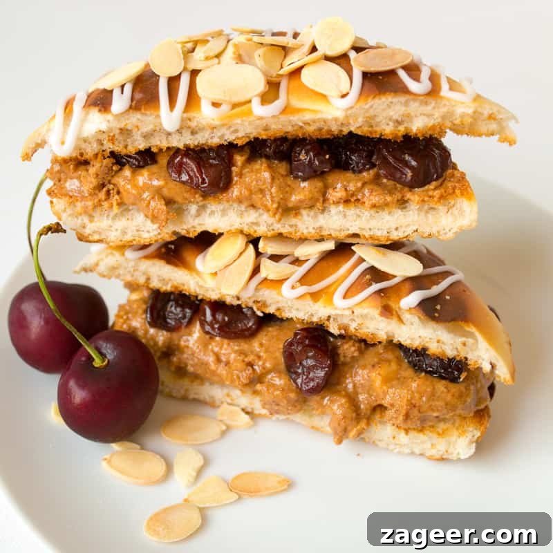 Day 4 Sweetness: Cherry Bakewell Toastie 2 Cherry Bakewell Toastie - A delightful and sweet breakfast creation perfect for brightening your holiday mornings.