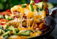 Chicken and Chorizo Enchilada Skillet Lasagna Recipe