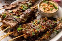 Grilled Beef Satay Recipe: Tender Skewers with Peanut Sauce
