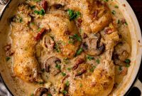 French White Wine Chicken (Coq au Vin Blanc) Recipe