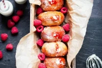 Raspberry Ripple Doughnuts Recipe: Soft Yeast Donuts with Swirl Glaze