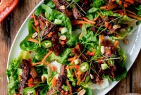 Korean-Style Beef Lettuce Wraps with Gochujang Glaze