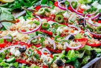 Roasted Romano Peppers Stuffed with Feta and Couscous