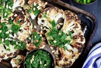 Spiced Cauliflower Steak with Zesty Salsa Verde Recipe