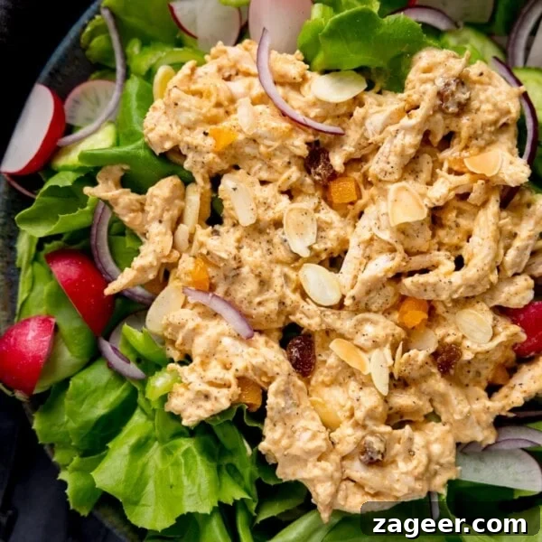 Authentic Cornish Pasty Recipe: Traditional British Meat Pasty Guide 12 Coronation chicken on a bed of salad, topped with flaked almonds