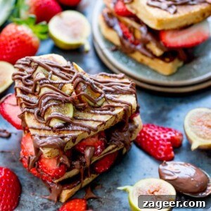 Valentine’s Nutella French Toast Hearts Recipe 5 Show that special person how much you love them with CHOCOLATE!! These are my Valentines Nutella French Toast Hearts!