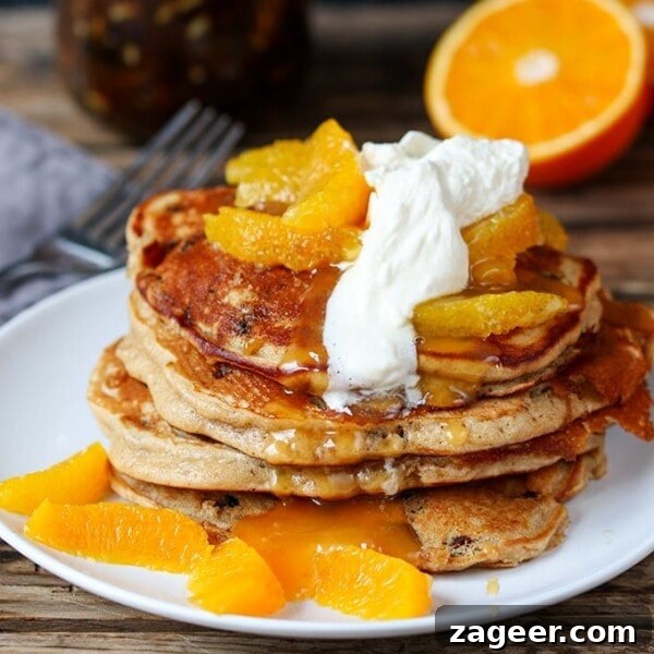 Mincemeat Pancakes with Orange Butter Sauce