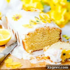 Vegan Lemon Drizzle Cake Recipe with Zesty Glaze 3 Square image of sliced open lemon drizzle cake