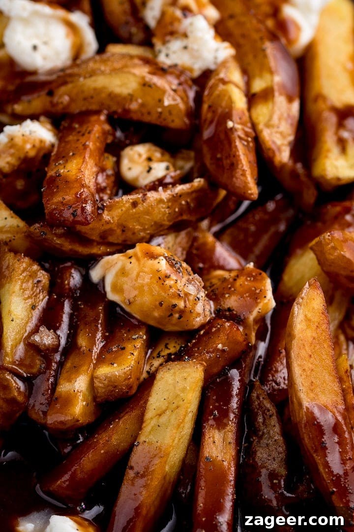 Classic Canadian Poutine Recipe: How to Make Authentic Poutine at Home 3 close up of poutine