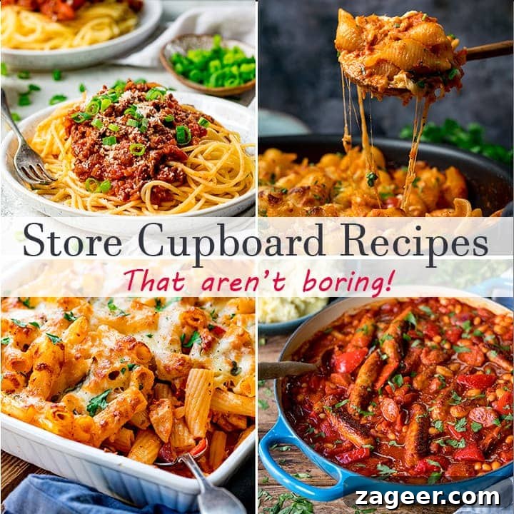 Pantry-Friendly Recipes: Delicious Meals from Store Cupboard Staples 2 four pictures of store cupboard recipes