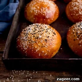 seeded brioche buns