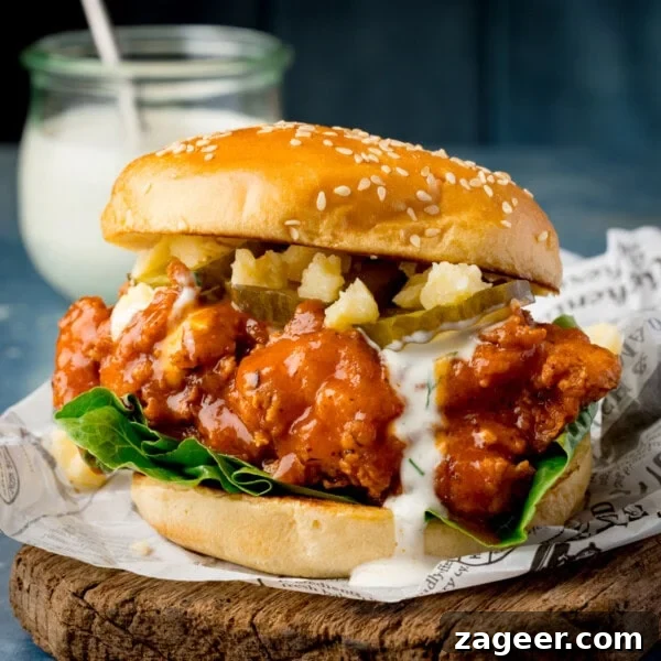 Crispy Fried Chicken Recipe for Perfectly Crunchy Skin 14 Buffalo Chicken Burger