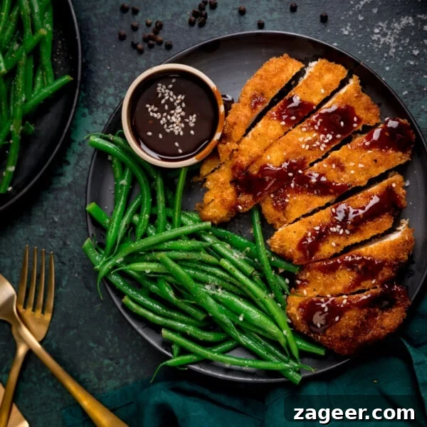 Crispy Fried Chicken Recipe for Perfectly Crunchy Skin 16 Breaded chicken cutlets drizzled with gochujang sauce