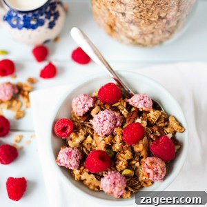 Raspberry Macaroon Granola Recipe — Coconut & Almond Clusters 4 img 2951 4