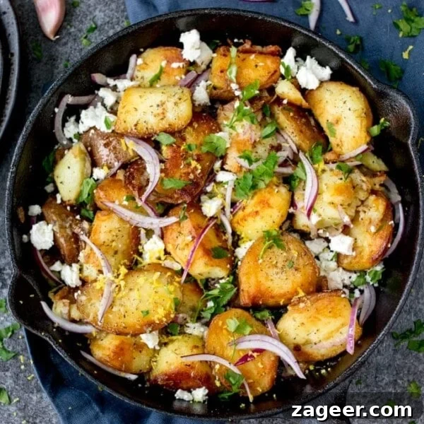 Perfectly Crispy Baked Potato: Foolproof Oven Method 11 This Greek Potato Hash works as a great side dish for BBQs - or eat it on it's own - totally satisfying!