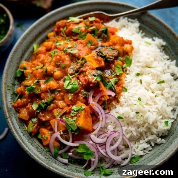 Creamy Mushroom Pasta Recipe with Garlic and Parmesan 7 chickpea and sweet potato curry in a bowl with rice and red onion