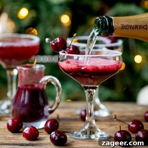 Homemade Mulled Cider Recipe for Cozy Fall Nights 6 New Year's Eve Cocktail? Make the fruit puree ahead of time for this Black Cherry Bellini cocktail so you can serve up them up in super-quick time!