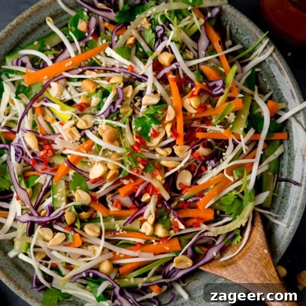 Lemon-Dill Salmon Orzo Pasta Salad for Weeknight Meals 8 A square, closeup shot of Asian Slaw.