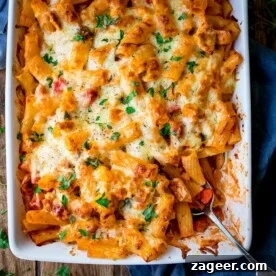 Cheesy Pasta Bake With Chicken And Bacon - a family favourite (and it makes great leftovers too!).