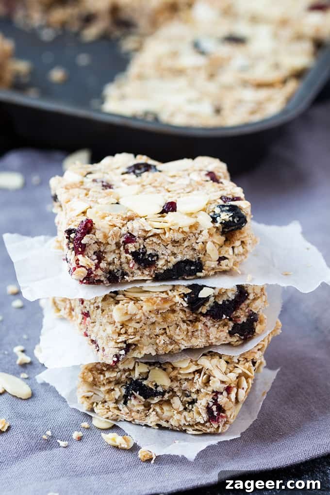 No-Bake Berry Bakewell Granola Bars: Raspberry Almond Snack Bars 5 These easy no-bake granola bars come together in minutes and the almond-y berry bakewell flavour is so addictive!