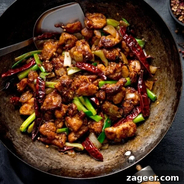 Quick and Flavorful Beef Stir-Fry with Garlic and Veggies 11 Szechuan chicken stir fry in a wok