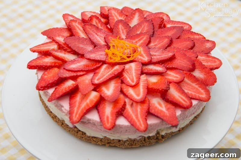 No-Bake Strawberry Vanilla Cheesecake Recipe for Summer Serving 2 Gluten Free Strawberry and vanilla cheesecake