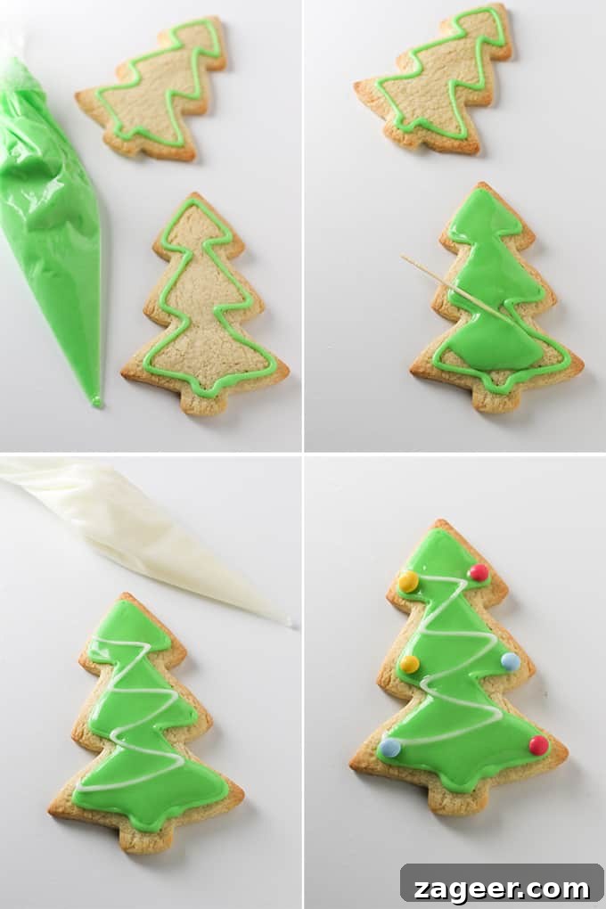 Sugar Cookies with Easy Icing. How to make christmas sugar cookies with simple icing.