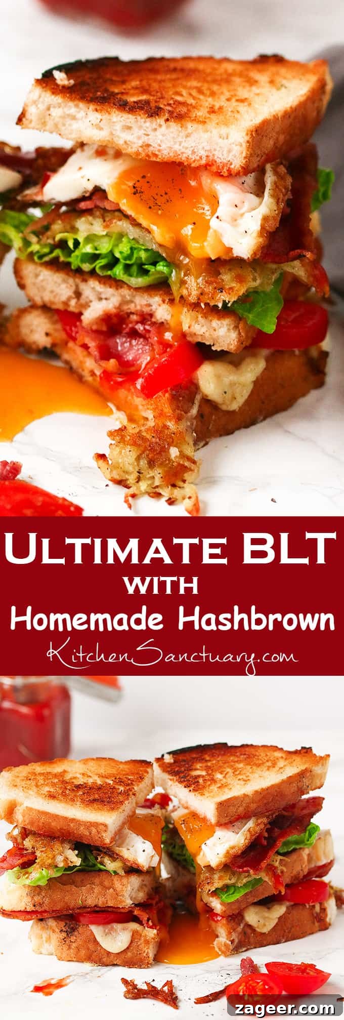 Crispy BLT with Homemade Hash Browns Recipe 5 The Ultimate BLT with homemade hashbrown - this is breakfast and lunch in one meal!