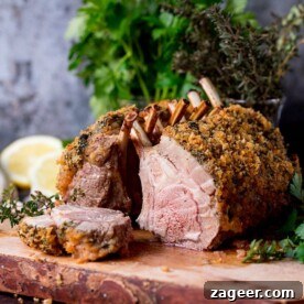 Creative Easter Dinner Menu Ideas for a Memorable Celebration 15 Herb crusted rack of lamb