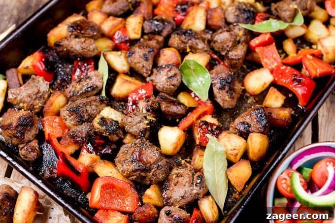 Greek-Style Marinated Lamb with Lemon-Roasted Potatoes 3 Marinated Greek lamb, packed full of flavour - pan-fried to caramelized perfection.