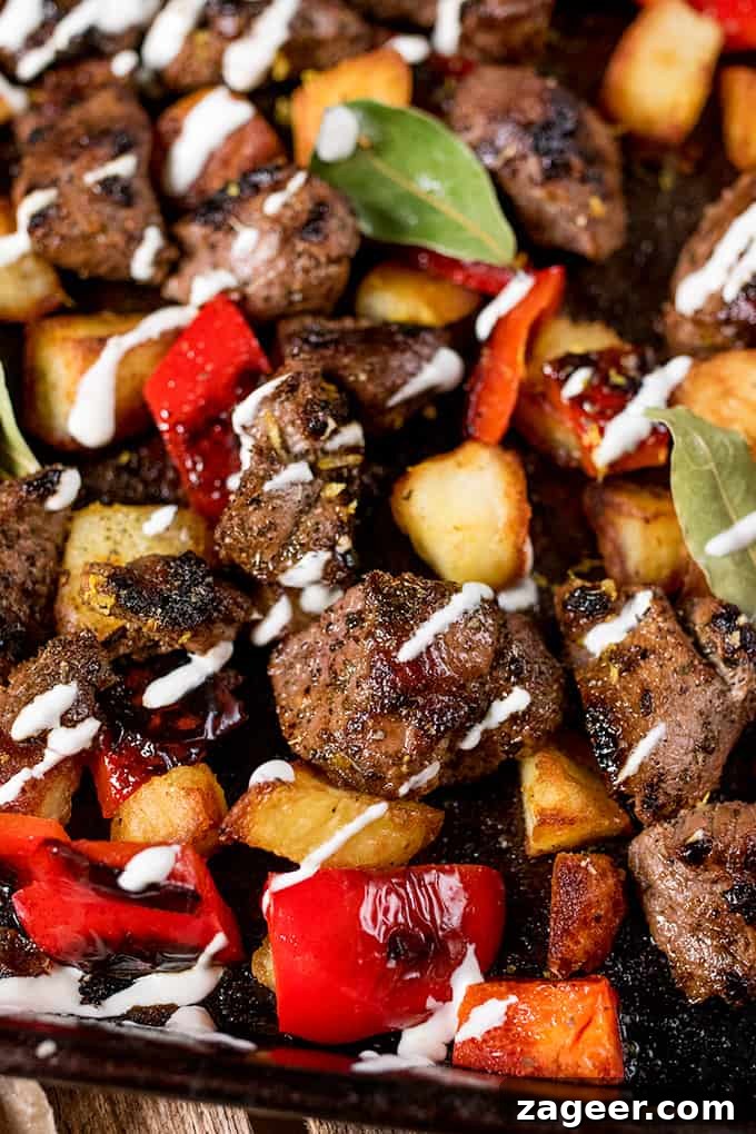 Greek-Style Marinated Lamb with Lemon-Roasted Potatoes 4 Marinated Greek lamb, packed full of flavour - pan-fried to caramelized perfection.
