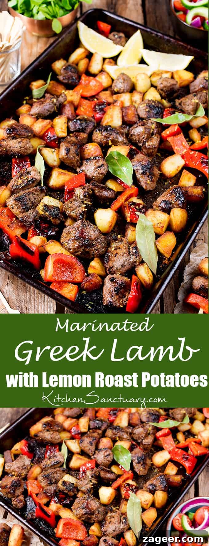 Greek-Style Marinated Lamb with Lemon-Roasted Potatoes 6 Marinated Greek lamb, packed full of flavour - pan-fried to caramelized perfection.