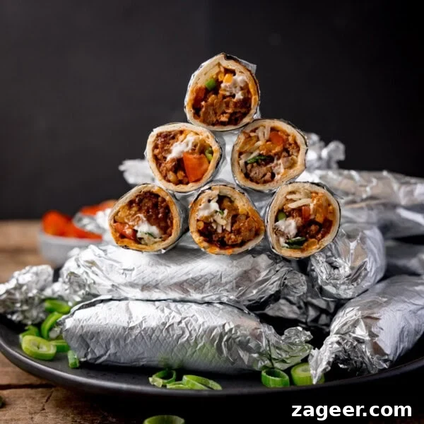 Turkey Lettuce Wrap Recipe: Flavorful Low-Carb Meal Ideas 7 Mini burritos wrapped in foil