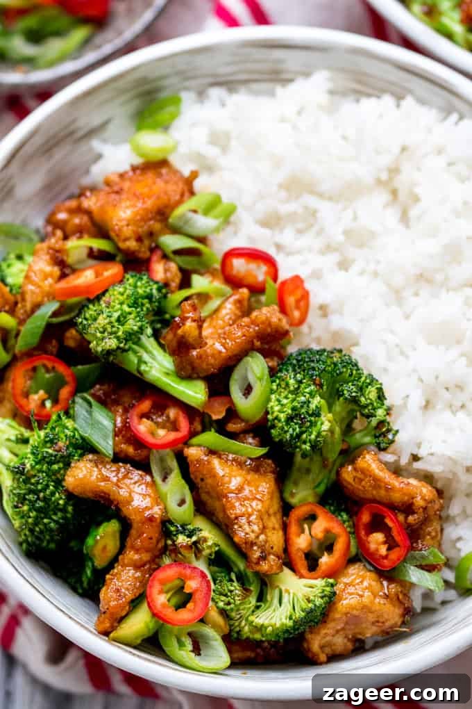 Crispy Chilli Chicken with Brocolli - Sweet, Sour, Spicy and Delicious!