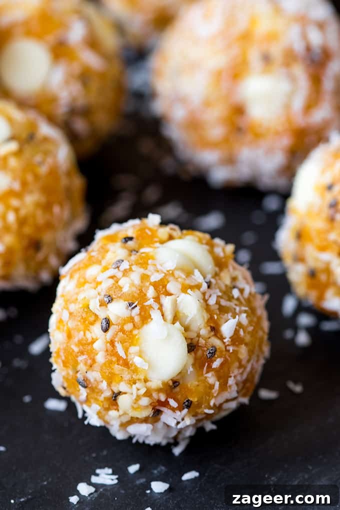 Apricot Cashew White Chocolate Energy Bites for Quick Snacks 2 Cashew Apricot White Chocolate Energy Balls - A healthier way to combat that afternoon energy dip!