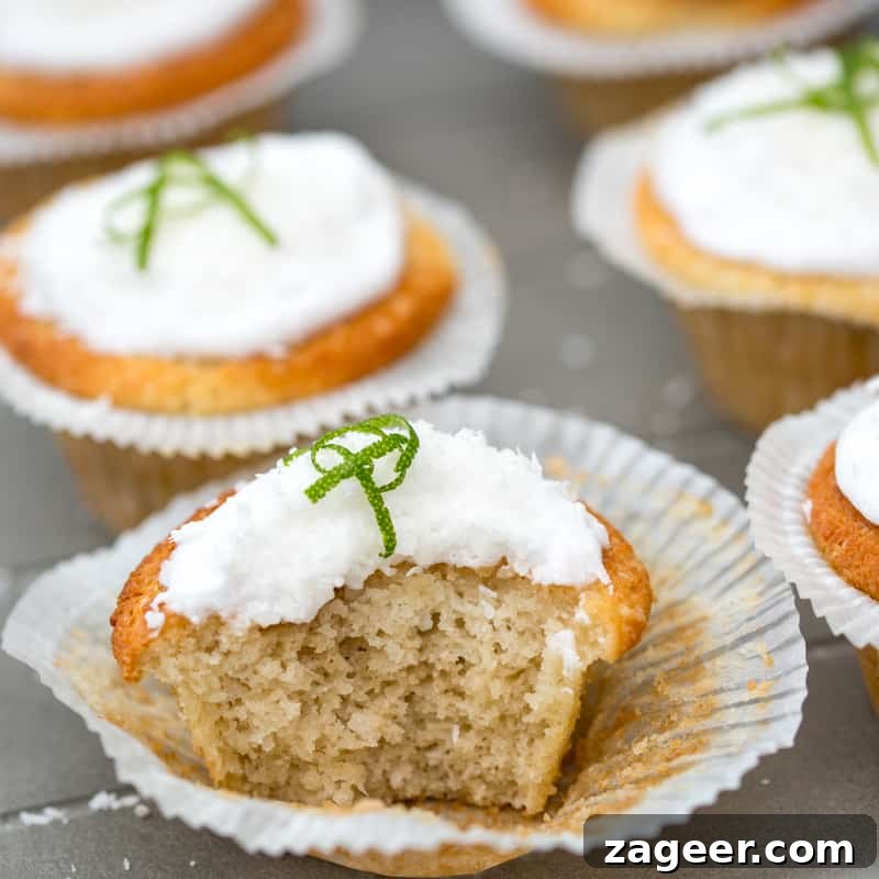 Coconut Lime Cupcakes (Gluten-Free Recipe) 6 Gluten Free Coconut Lime Cupcakes