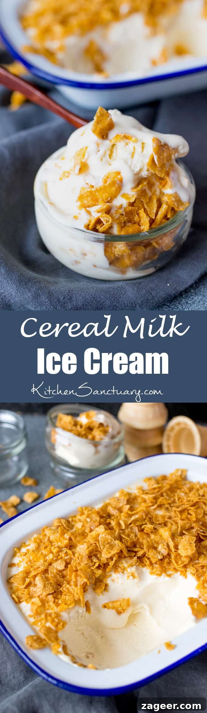 Cereal Milk Ice Cream Recipe (No-Churn) 5 An easy make-at-home ice cream with all the flavour of cereal milk! (Crunchy Nut Cornflake flavour) No ice-cream maker required!