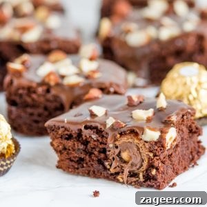 Ferrero Rocher Brownies with Silky Milk Chocolate Ganache 6 img 6180 5
