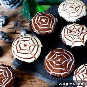 Spider Web Chocolate Cupcakes for Halloween Parties 13 img 6236 12