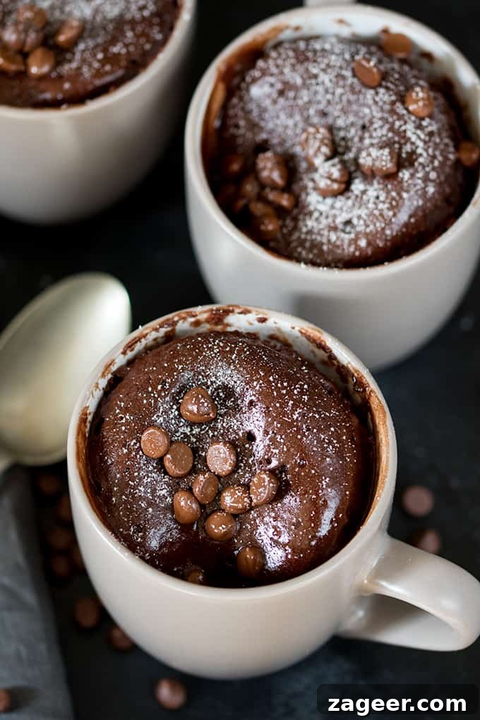 Quick Chocolate Caramel Mug Cake Recipe for One 3 Chocolate Caramel Mug Cake
