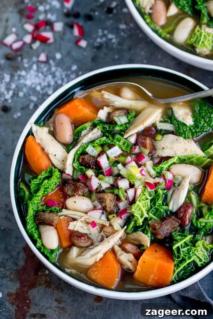 Hearty Three-Bone Soup with Vegetables and Beans 2 This Three Bone Soup With Veggies and Beans is a great way to make the most of your leftovers! Filling, tasty and easily made gluten free too!