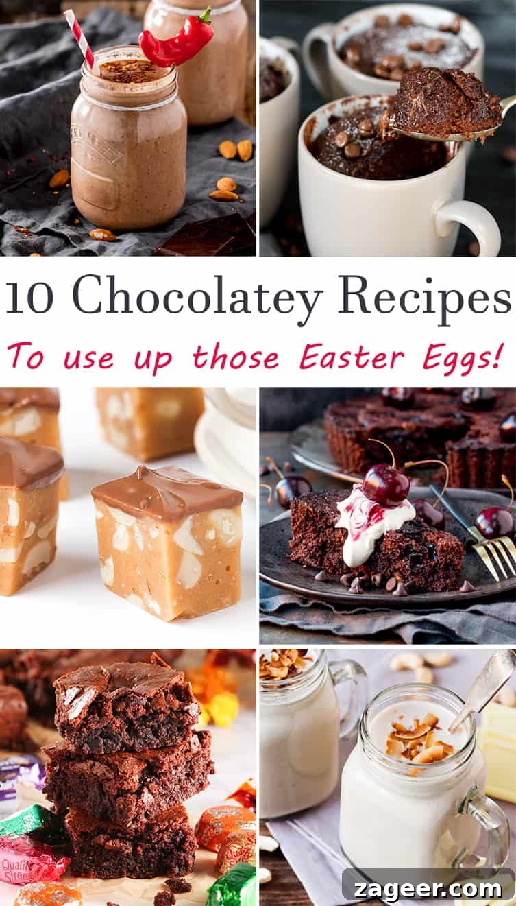 10 ways to use up leftover Easter eggs. If your kids got 5 million Easter eggs, like ours often do, why not use some up in one of these chocolatey recipes!