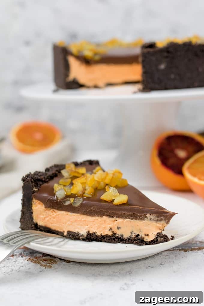 Decadent Chocolate Orange No-Bake Cheesecake Recipe 2 This Chocolate Orange No-Bake Cheesecake is rich, creamy and delicious! Made with an Oreo crust, and topped with chocolate ganache!