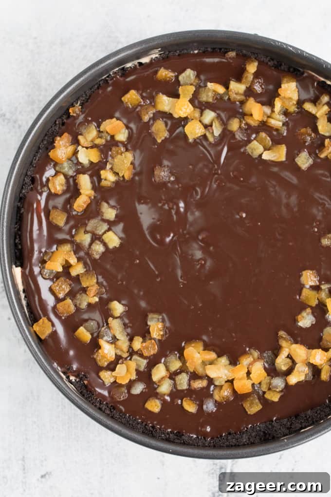 Decadent Chocolate Orange No-Bake Cheesecake Recipe 5 This Chocolate Orange No-Bake Cheesecake is rich, creamy and delicious! Made with an Oreo crust, and topped with chocolate ganache!
