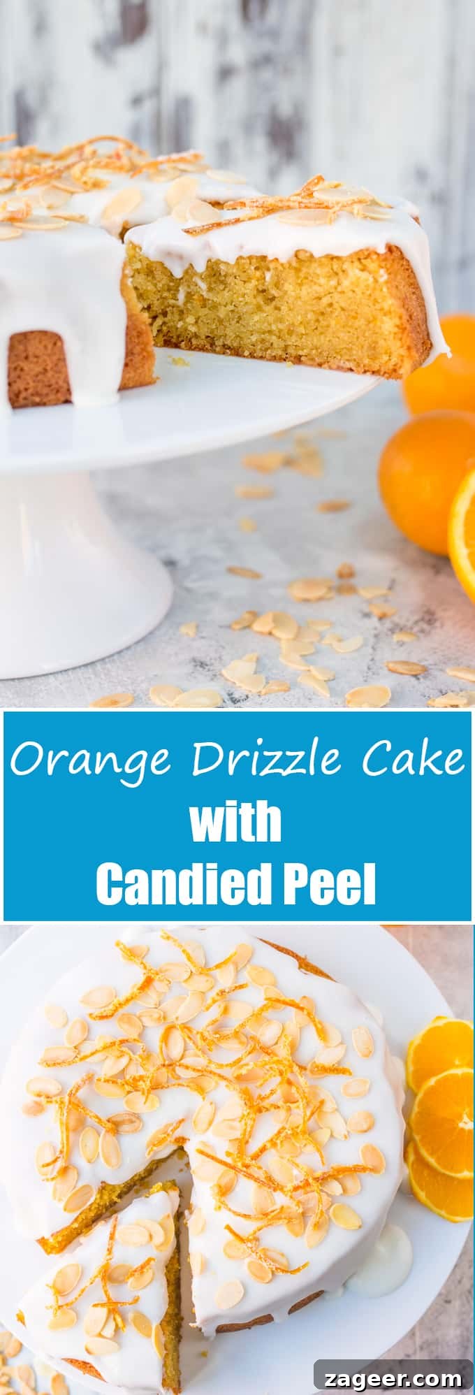 Orange Drizzle Cake with Candied Orange Peel Recipe 9 Orange Drizzle Cake with Candied Orange Peel - A simple bake that everyone loves! Gluten free too!