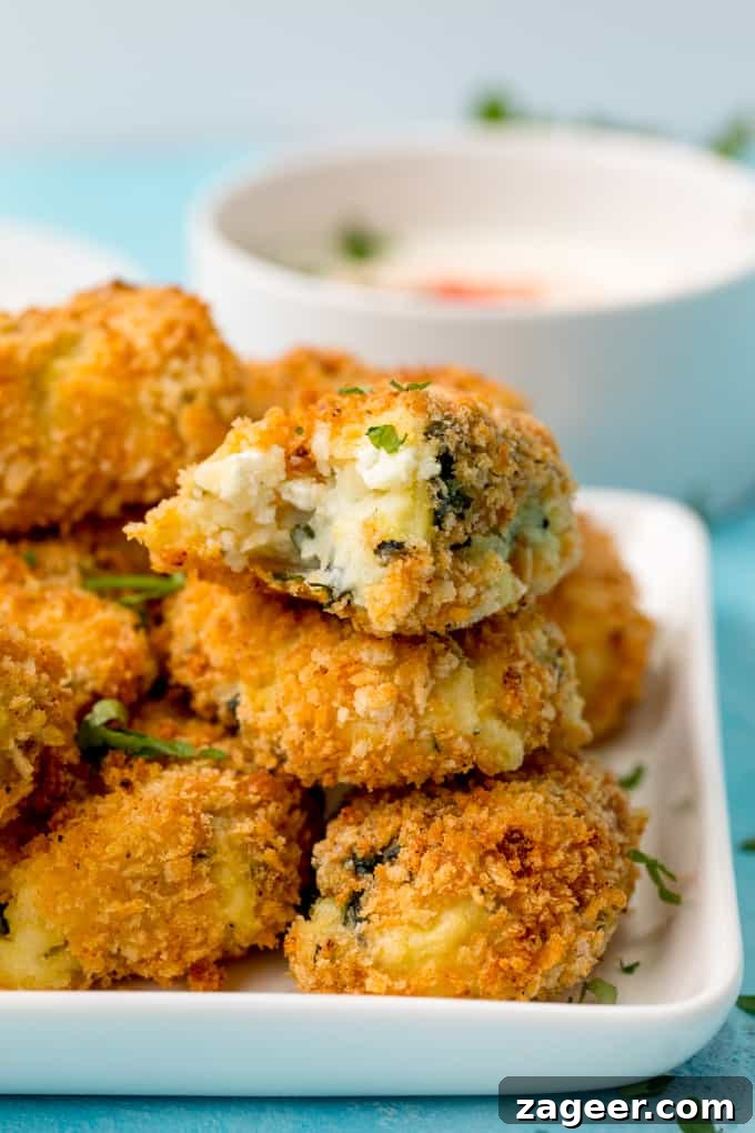 Baked Spinach and Goat Cheese Croquettes Recipe 3 Baked Spinach and Goats Cheese Croquettes – a lighter dinner or appetizer for meatless Mondays! Easily made Gluten Free too!